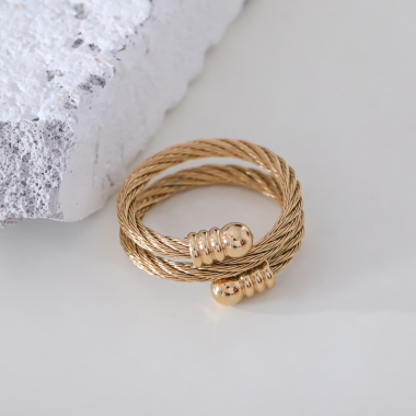 Wholesaler Eclat Paris - Gold chain style ring