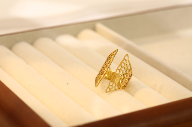Wholesaler Eclat Paris - Gold ring with front opening