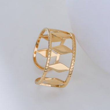 Wholesaler Eclat Paris - Double line ring with multi diamond
