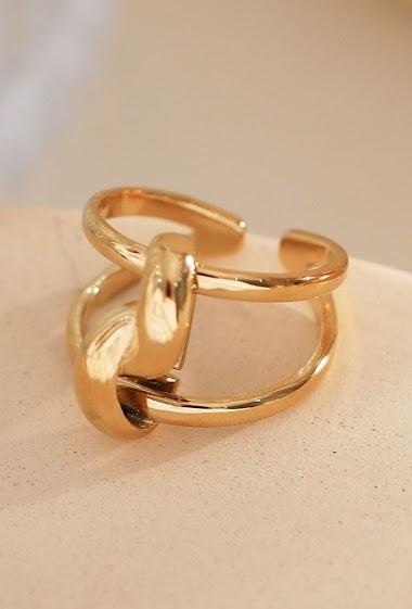 Wholesalers Eclat maybijou - Double line ring with knot