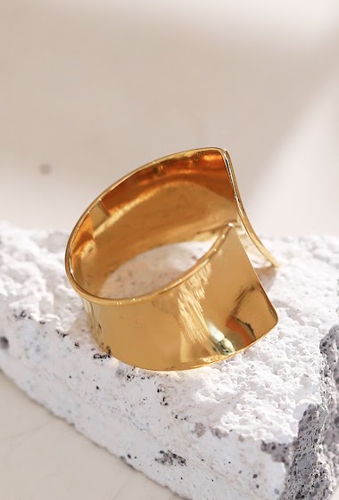 Wholesalers Eclat maybijou - Thick ring adjustable from the front