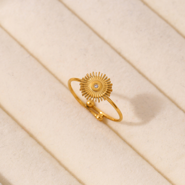 Wholesaler Eclat Paris - Thin golden sun ring