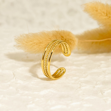 Wholesaler Eclat Paris - Triple gold line ring