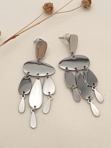 Wholesaler Eclat Paris - Silver windbell earrings