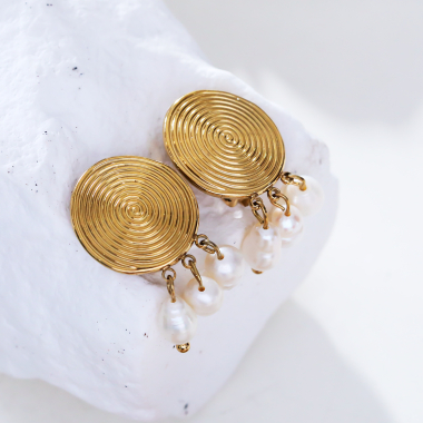 Grossiste Eclat Paris - Boucles d'oreilles avec perles à clip