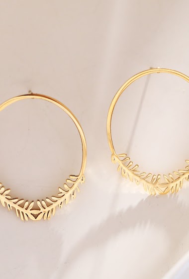 Wholesaler Eclat Paris - Flower circle earrings
