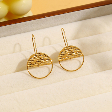 Wholesaler Eclat Paris - Circle earrings with hook clasp