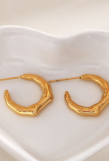 Wholesaler Eclat Paris - Spiked hoop earrings