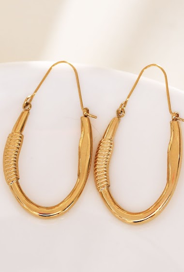 Wholesaler Eclat Paris - Drop hoop earrings