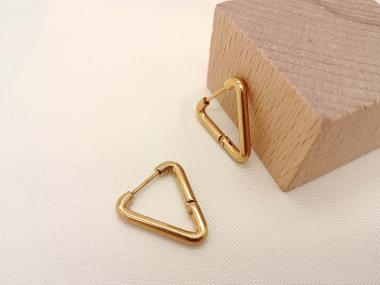 Wholesaler Eclat Paris - Triangle hoop earrings