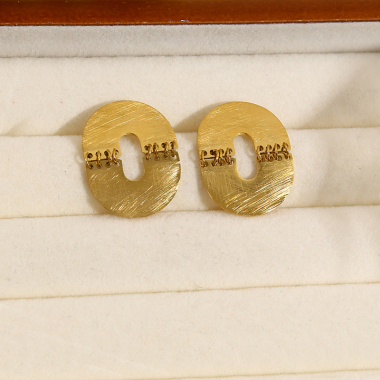 Wholesaler Eclat Paris - Gold Brushed Earrings Hardcover