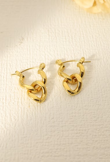 Wholesaler Eclat Paris - Golden earrings
