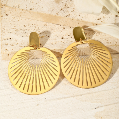 Wholesaler Eclat Paris - Round sparkle earrings
