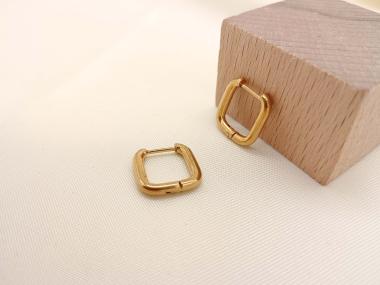 Wholesaler Eclat Paris - Mini square hoop earrings