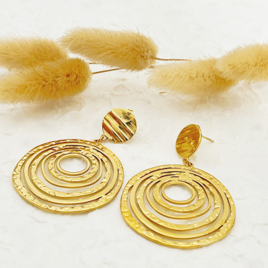 Wholesaler Eclat Paris - Multi circle dangle earrings