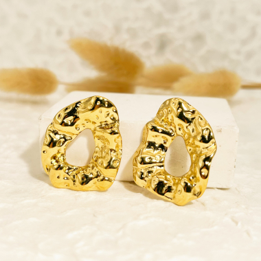 Wholesaler Eclat Paris - Hammered chip earrings