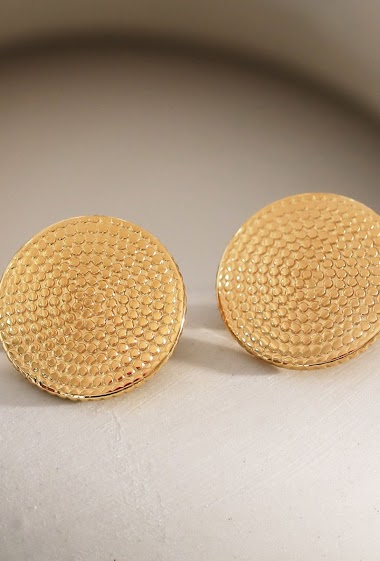 Wholesaler Eclat Paris - Round clip-on earrings