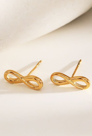 Wholesaler Eclat Paris - Infinity sign earrings