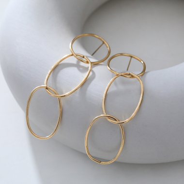 Wholesaler Eclat Paris - Triple hoop earrings