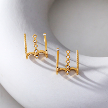 Wholesaler Eclat Paris - Triple line earrings