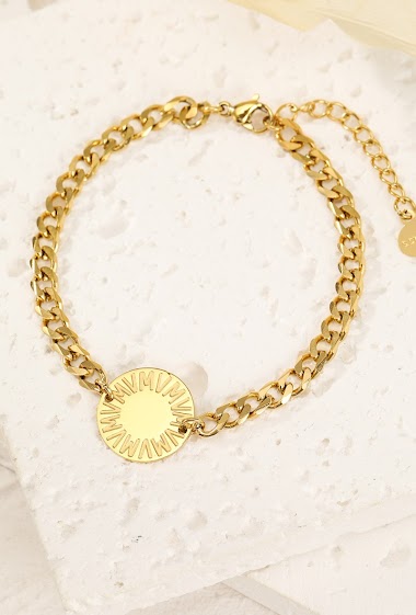 Wholesaler Eclat Paris - Chain bracelet with medallion