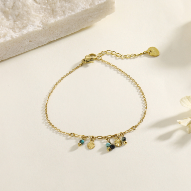 Grossiste Eclat Paris - Bracelet chaîne avec multi pendentifs