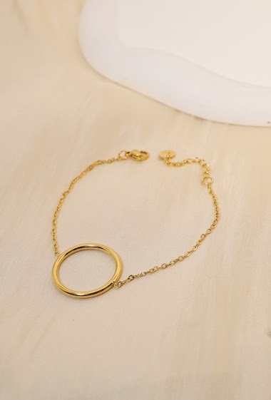 Grossiste Eclat Paris - Bracelet chaîne dorée cercle