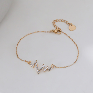 Wholesaler Eclat Paris - Multi v chain bracelet with rhinestones