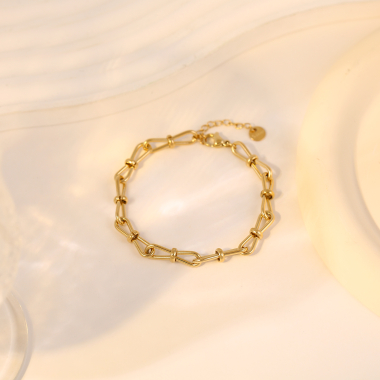 Wholesaler Eclat Paris - Gold infinity chain bracelet