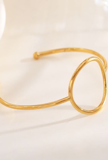 Wholesaler Eclat maybijou - Fine bangle bracelet with circle in the center