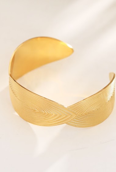 Wholesaler Eclat maybijou - Bangle bracelet/adjustable leaf cuff