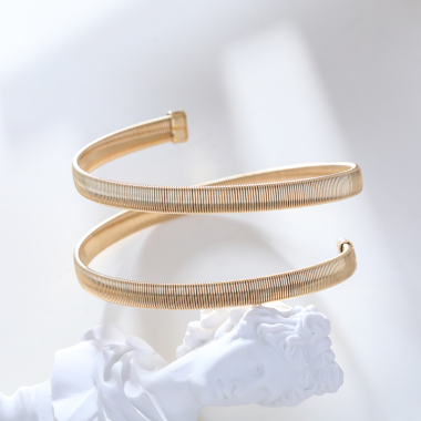 Wholesaler Eclat Paris - Golden snake spiral bracelet