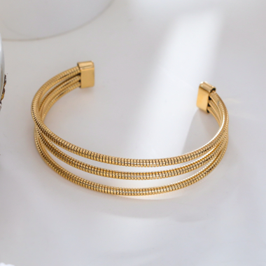Wholesaler Eclat Paris - Triple line gold mesh bracelet