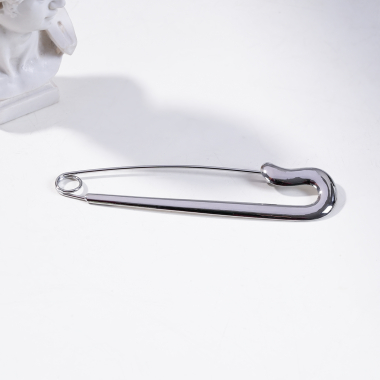 Wholesaler Eclat Paris - Silver pin brooch in stainless steel