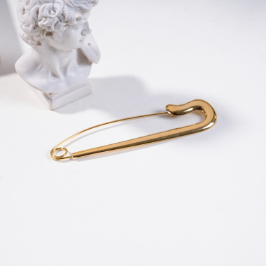 Wholesaler Eclat Paris - Gold pin brooch in stainless steel