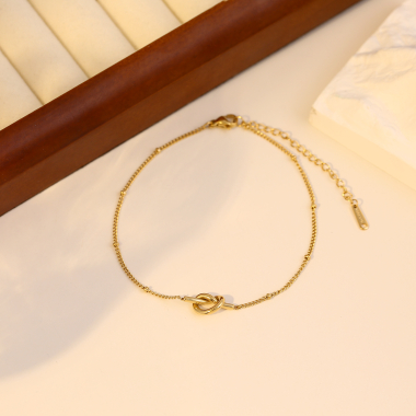 Wholesaler Eclat Paris - Gold knot anklet