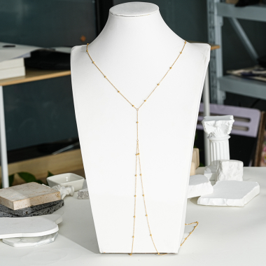Wholesaler Eclat Paris - Golden body chain with multi small circle