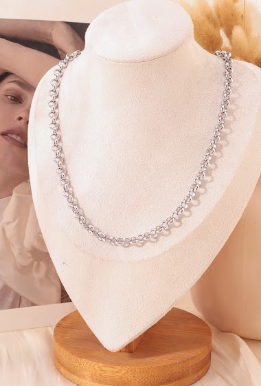 Wholesaler Eclat Paris - Silver chain necklace