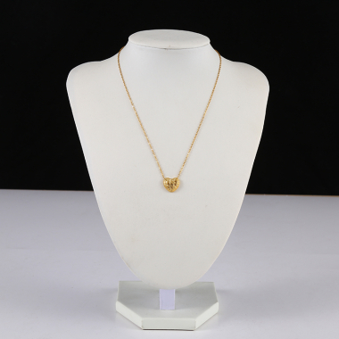 Wholesaler Eclat Paris - Gold Chain Necklace with Heart Pendant