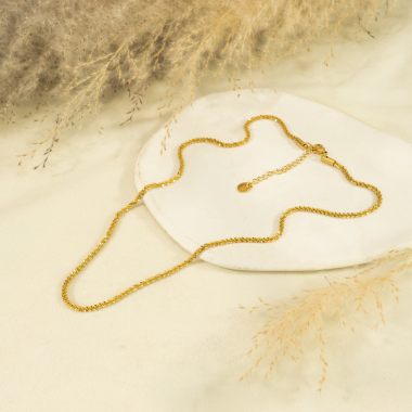 Wholesaler Eclat Paris - Simple gold chain necklace