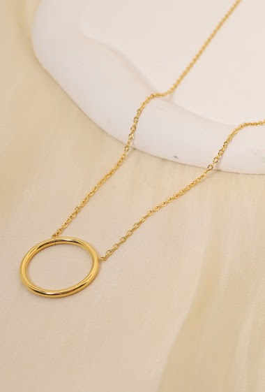 Wholesaler Eclat Paris - Golden ring necklace