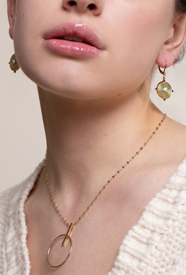Wholesaler Eclat Paris - Stainless steel pedulum necklace