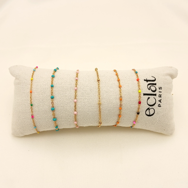 Grossiste Eclat Paris - Lot de 6 bracelets multicolores avec présentoir