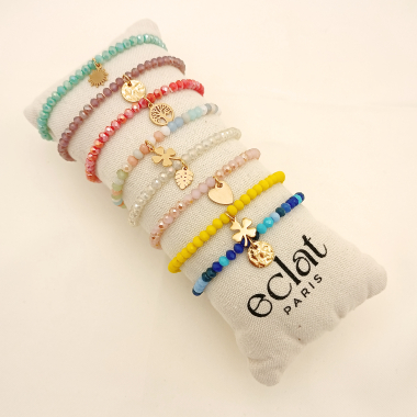 Wholesaler Eclat Paris - Set of 8 elastic bracelets with display