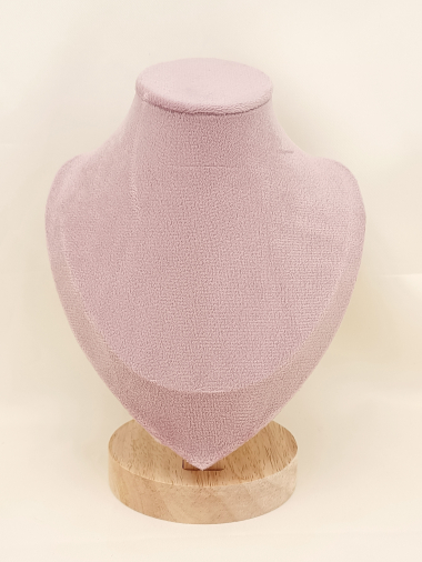 Wholesaler Eclat Paris - Small bust display with pink necklaces