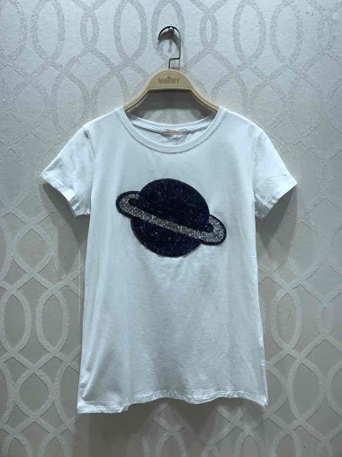 Großhändler MC LORENE - T-Shirt aus Planet-Baumwolle