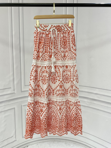 Wholesaler MC LORENE - English embroidery skirt