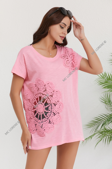Wholesaler MC LORENE - T-shirt with embroidery