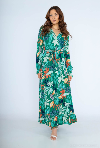 Wholesaler M&D FASHION - Floral wrap dress