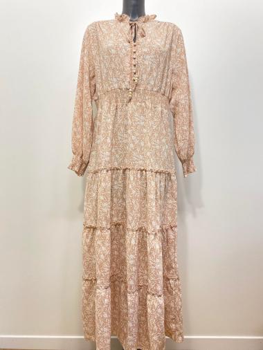 Großhändler M&D FASHION - Langes Kleid mit Gummizug